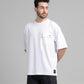Men Boxy Fit Cotton T-Shirt - White