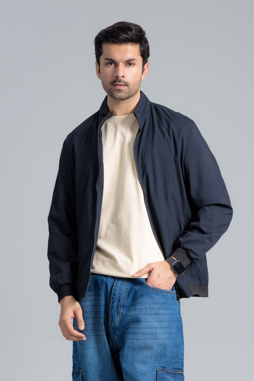 Men’s Wind Breaker Jacket - Navy Peony