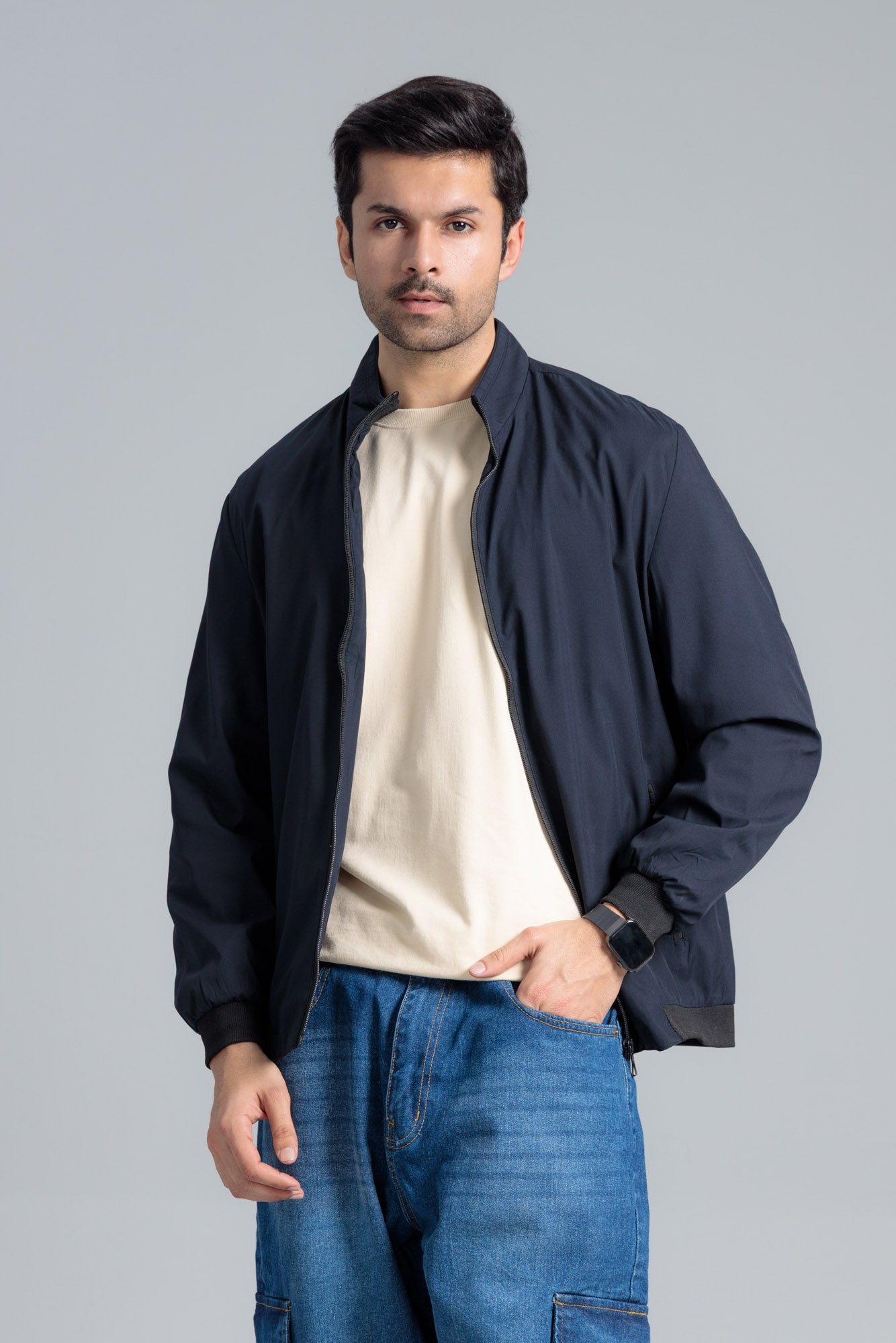 Men’s Wind Breaker Jacket - Navy Peony