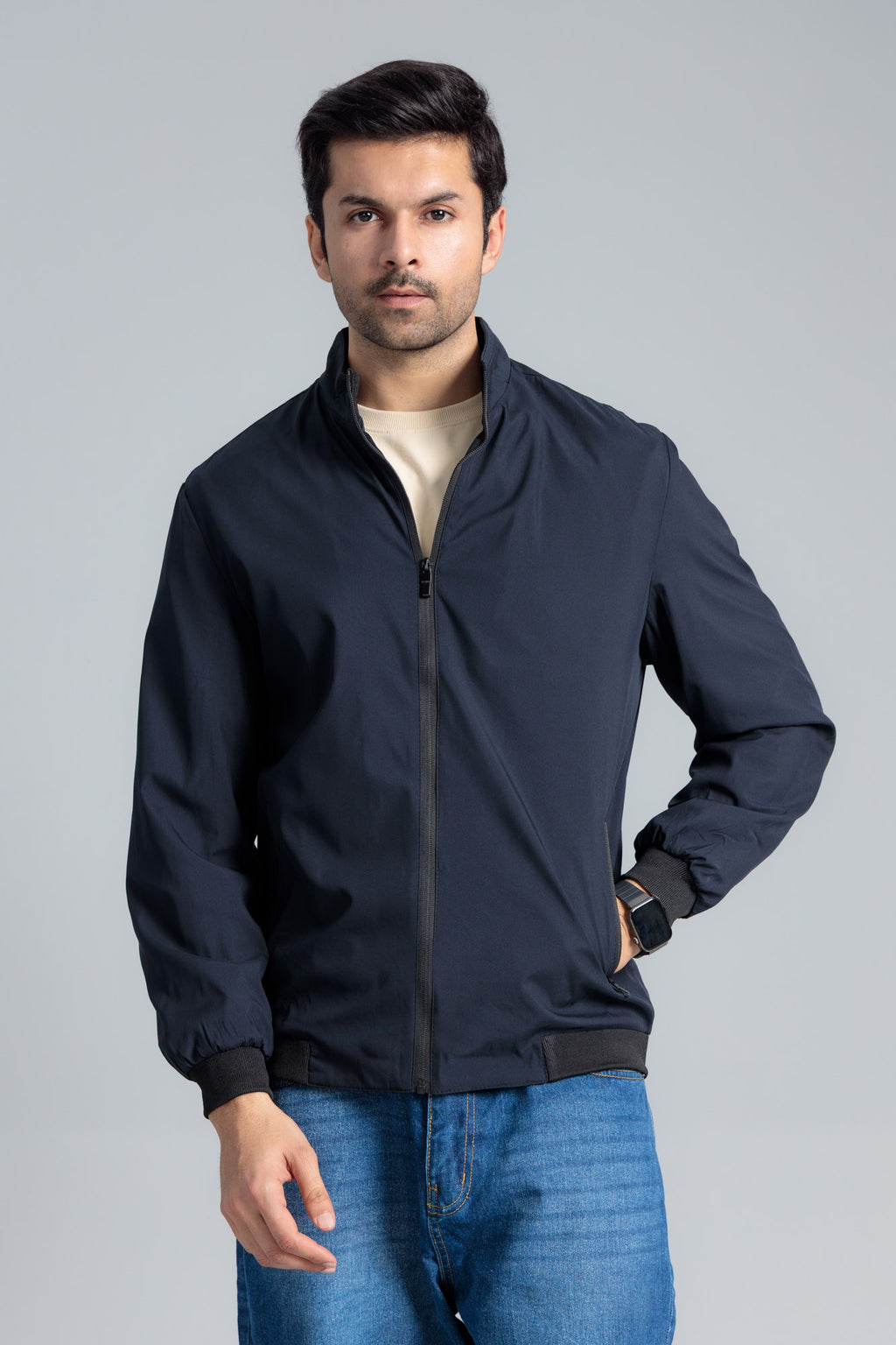 Men’s Wind Breaker Jacket - Navy Peony