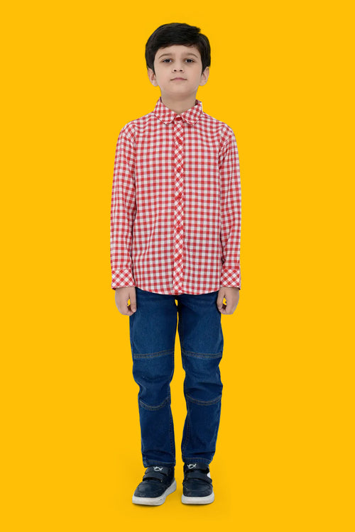 Boy Casual Shirt - Red