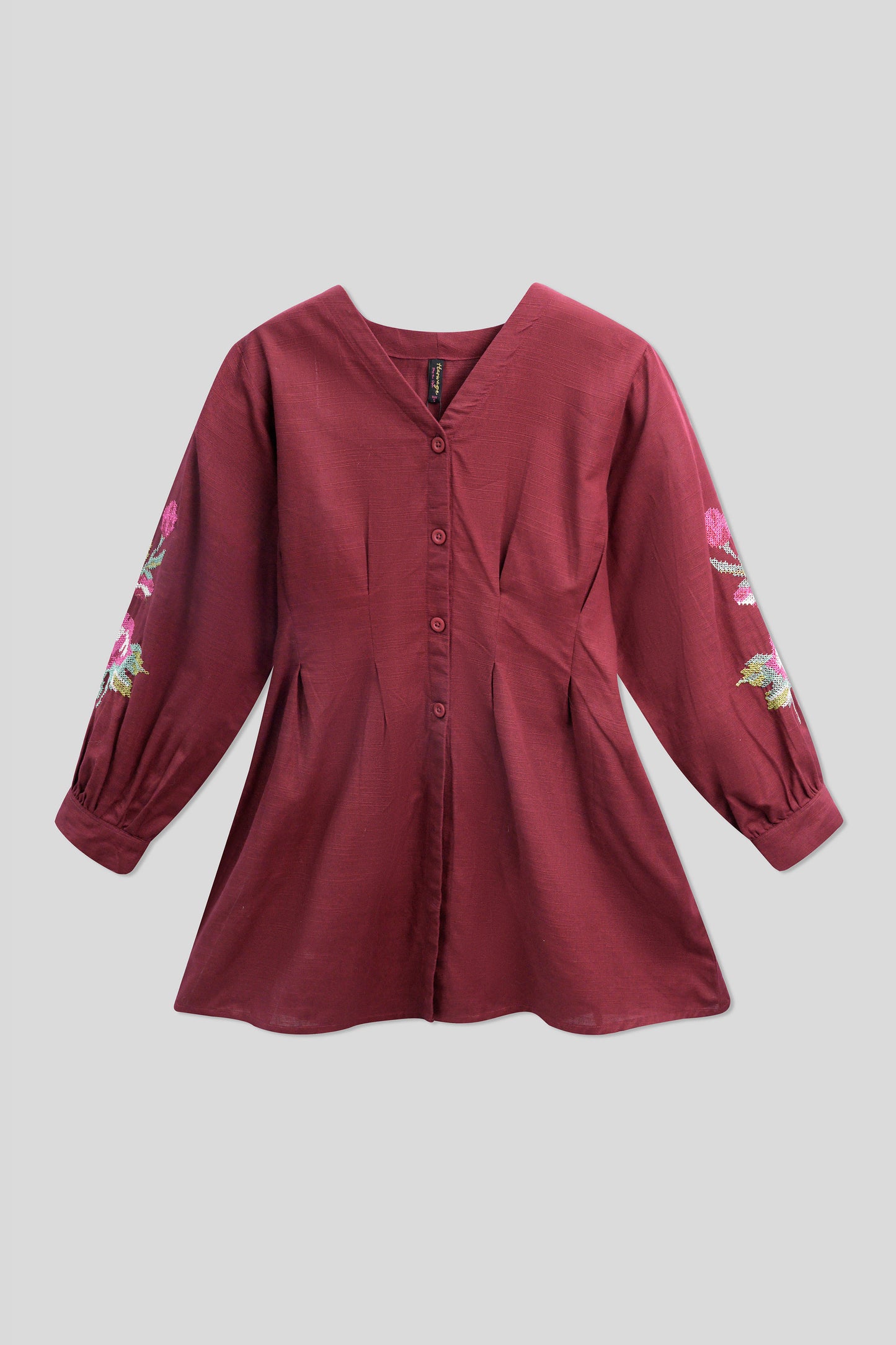 Women Cotton Dress - Cabernet