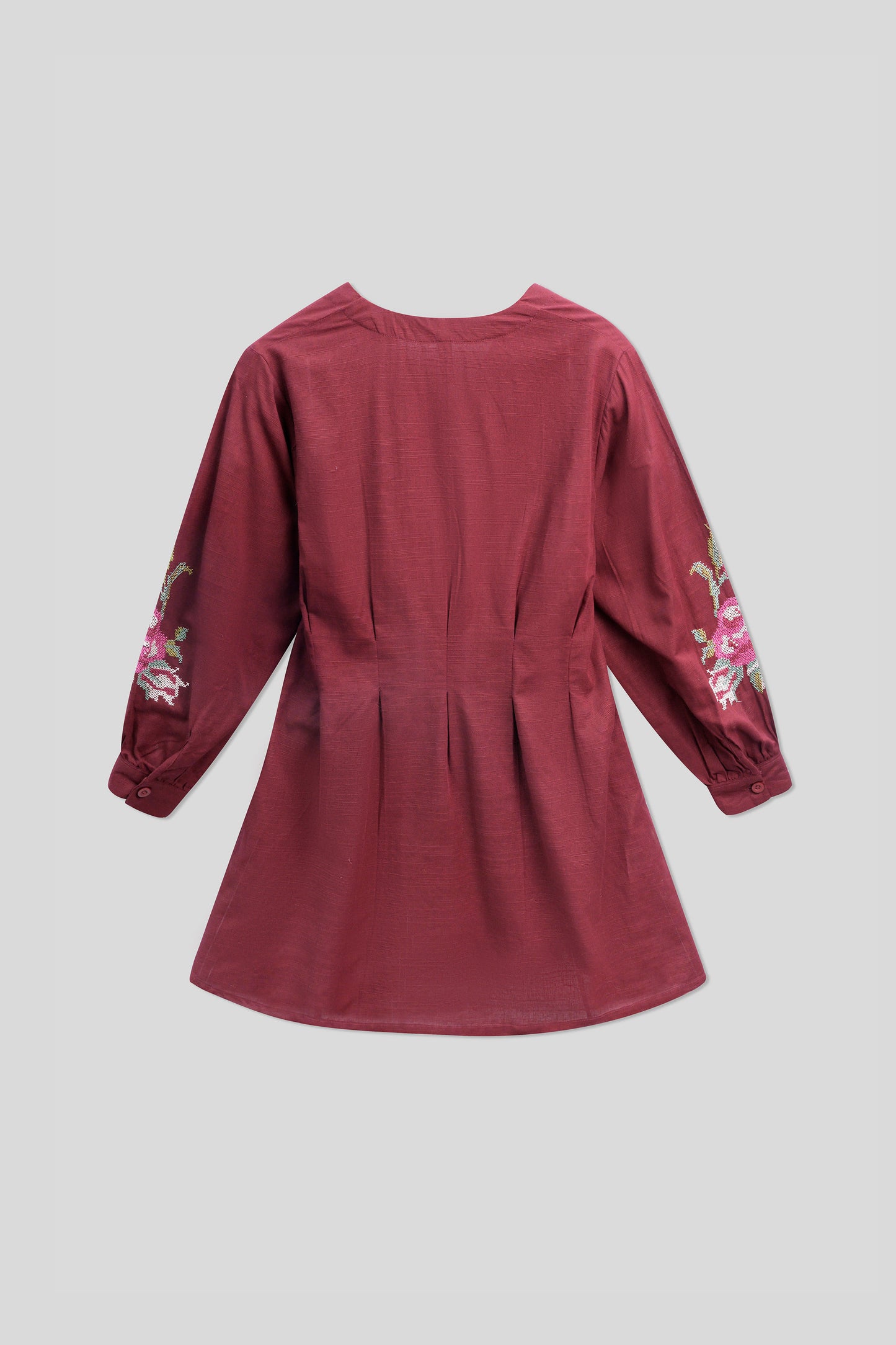 Women Cotton Dress - Cabernet