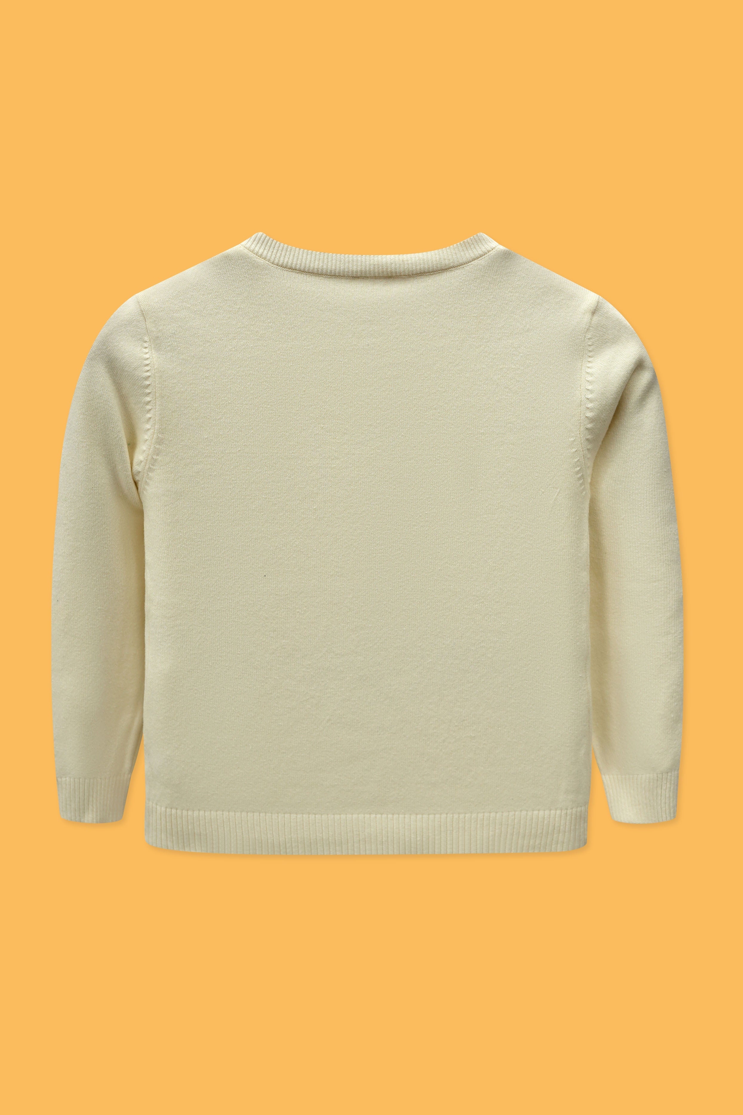 Little Girls’ Cotton Cardigan - Cloud Cream
