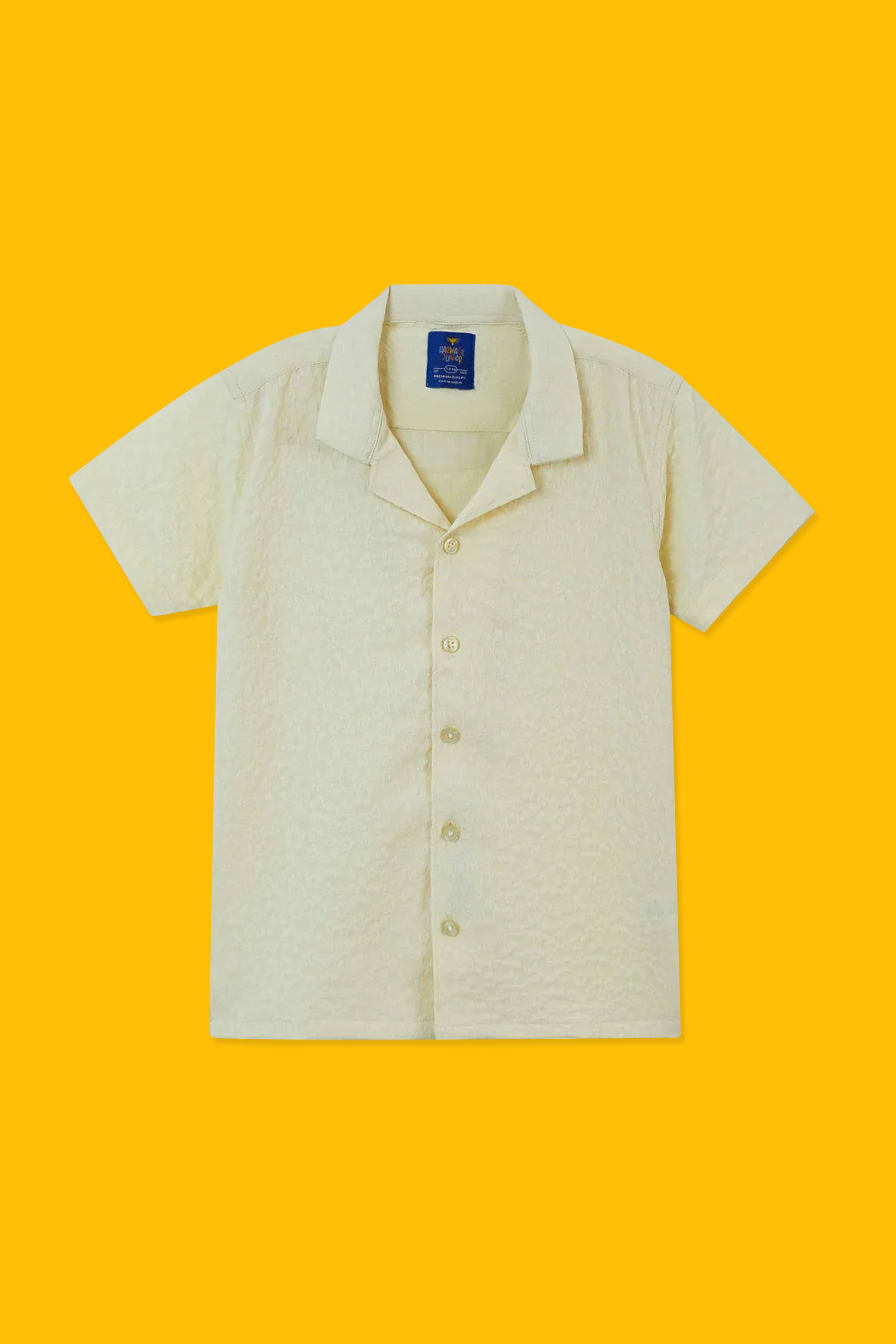 Little Boys' Resort Collar Casual Shirt - Off White