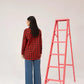 Women Tunic Shirt - Red Checkered - Harwage