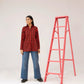 Women Tunic Shirt - Red Checkered - Harwage