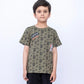 Kids Graphic Printed Co-ords Set – Deep Lichen Green