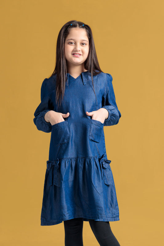 Junior Girls Denim Frock Dress