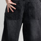 Men Skater Fit Cut & Sewn Jeans - Charcoal