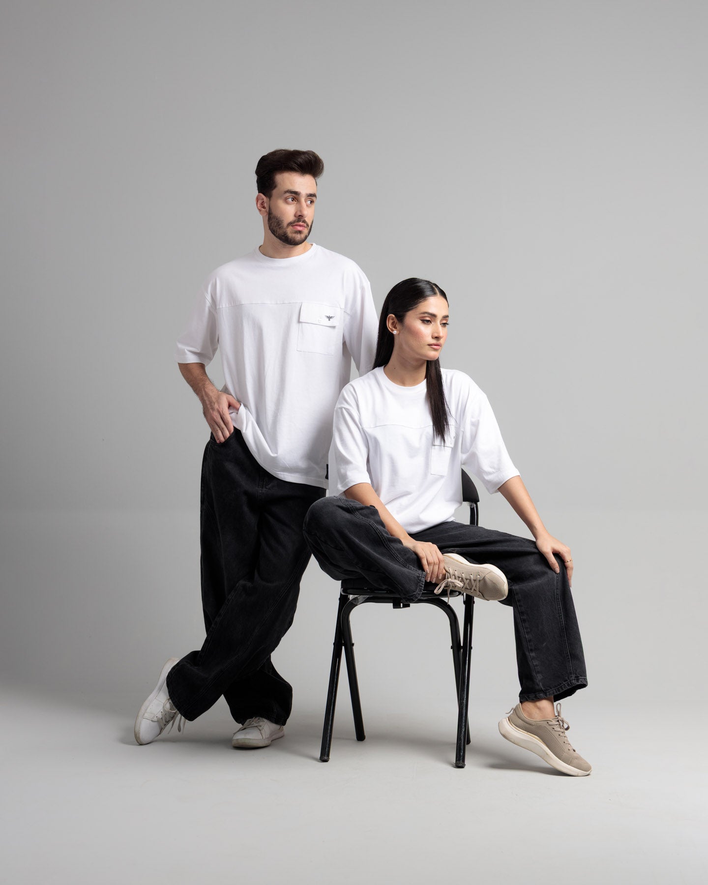 Women Boxy Fit Cotton T-Shirt - White