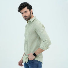 Men Basic Oxford Shirt - Green