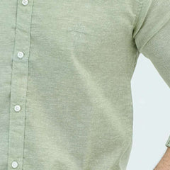 Men Basic Oxford Shirt - Green