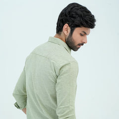 Men Basic Oxford Shirt - Green