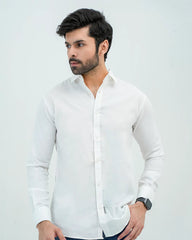 Men Basic Oxford Shirt - White