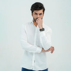 Men Basic Oxford Shirt - White