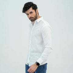 Men Basic Oxford Shirt - White