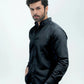 Men Basic Oxford Shirt - Jet Black - Harwage