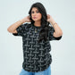 Women Graphic Oversized T-Shirt – Black - Harwage