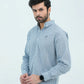 Men Basic Checkered Casual Shirt - Blue - Harwage