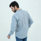 Men Basic Checkered Casual Shirt - Blue - Harwage