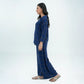 Women Basic Co-Ord Set – Slate Blue - Harwage