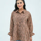 Women Checkered Printed Shirt – Brown - Harwage