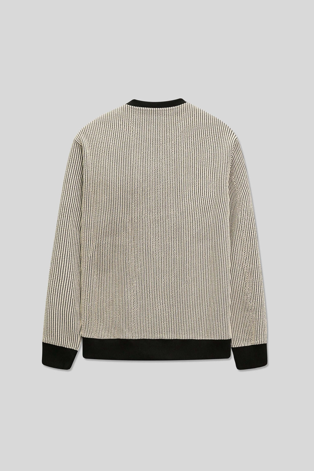 Back-facing view of Black and Blue Sweatshirt showing complete design