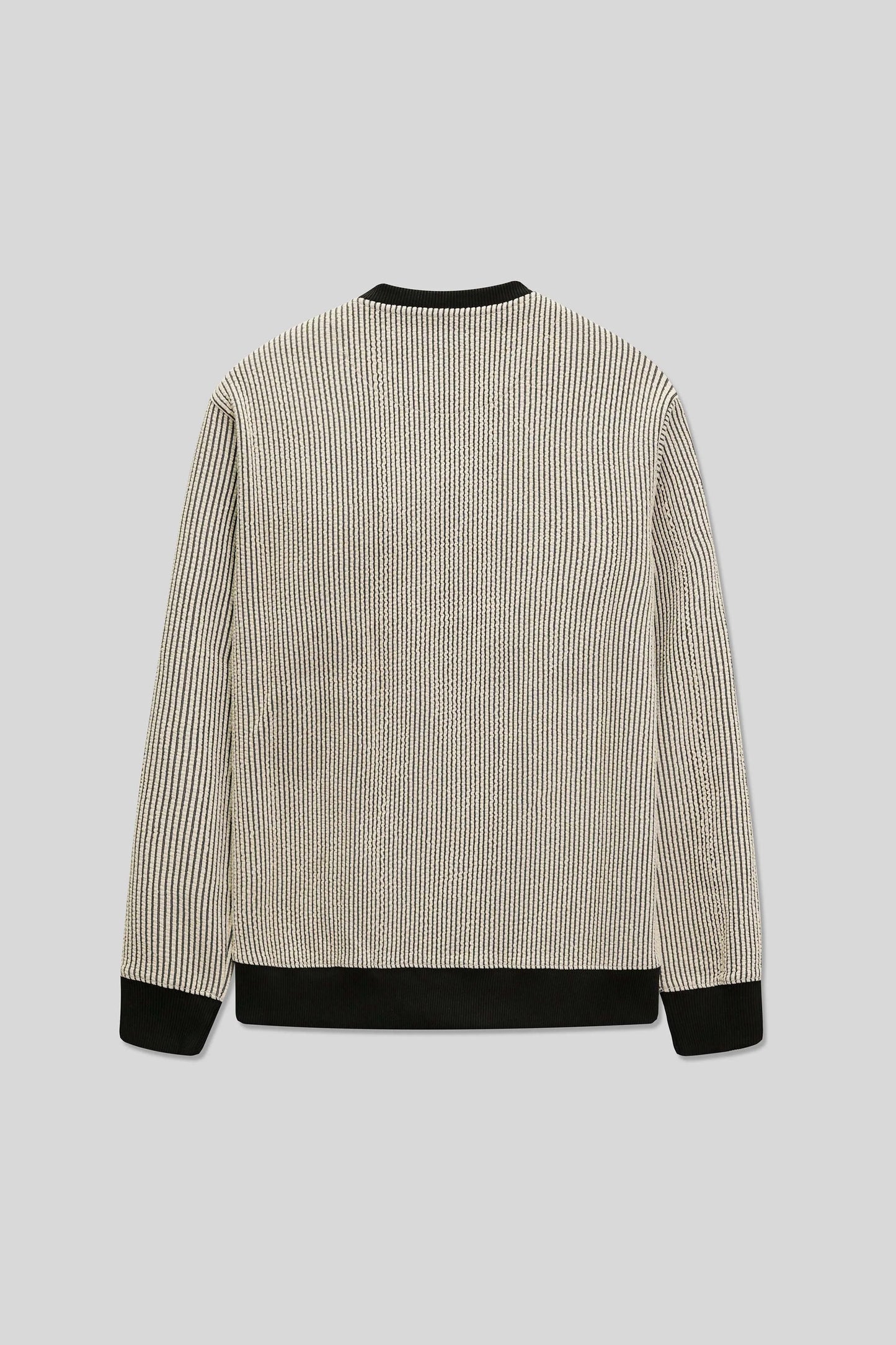 Back-facing view of Black and Blue Sweatshirt showing complete design