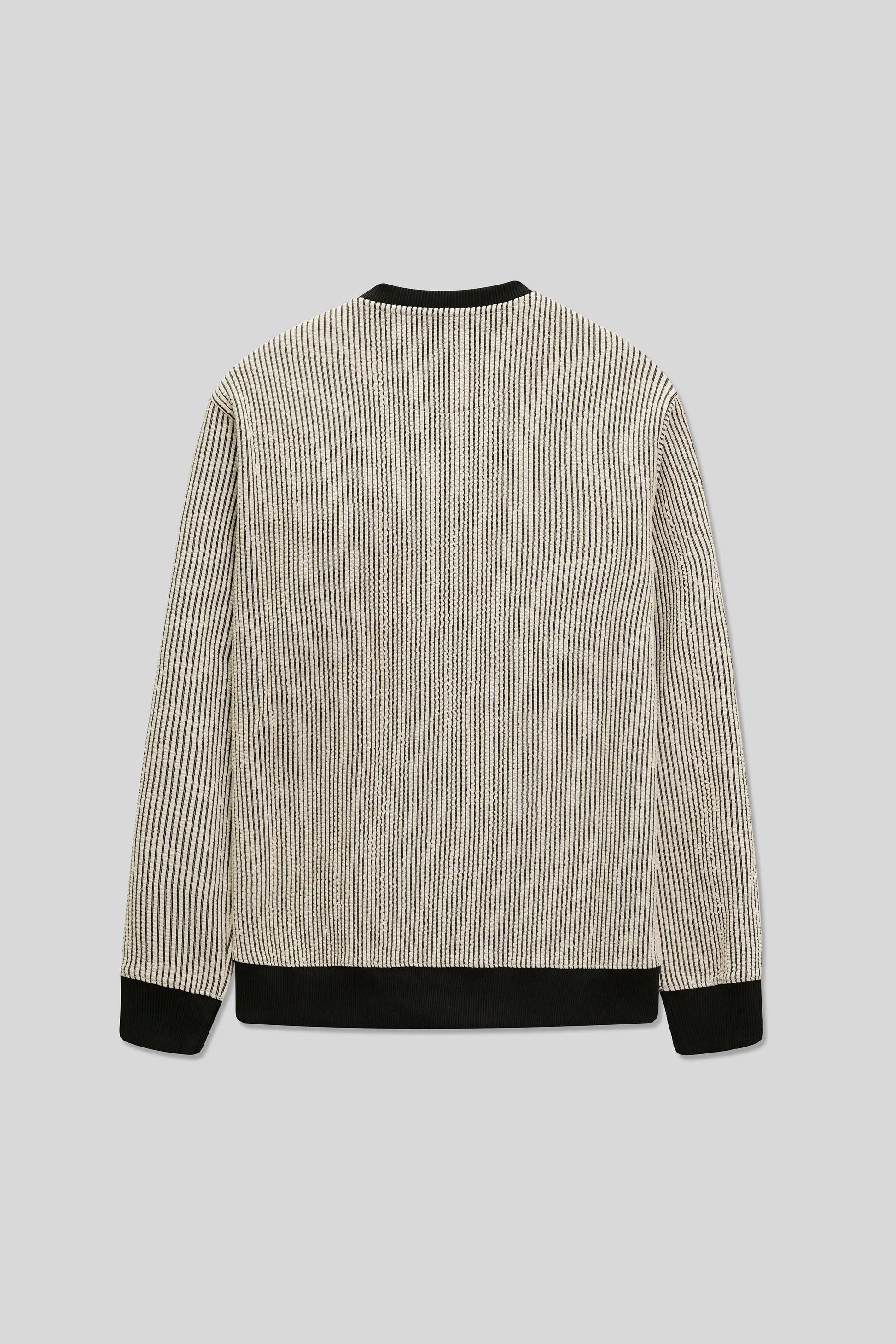 Back-facing view of Black and Blue Sweatshirt showing complete design