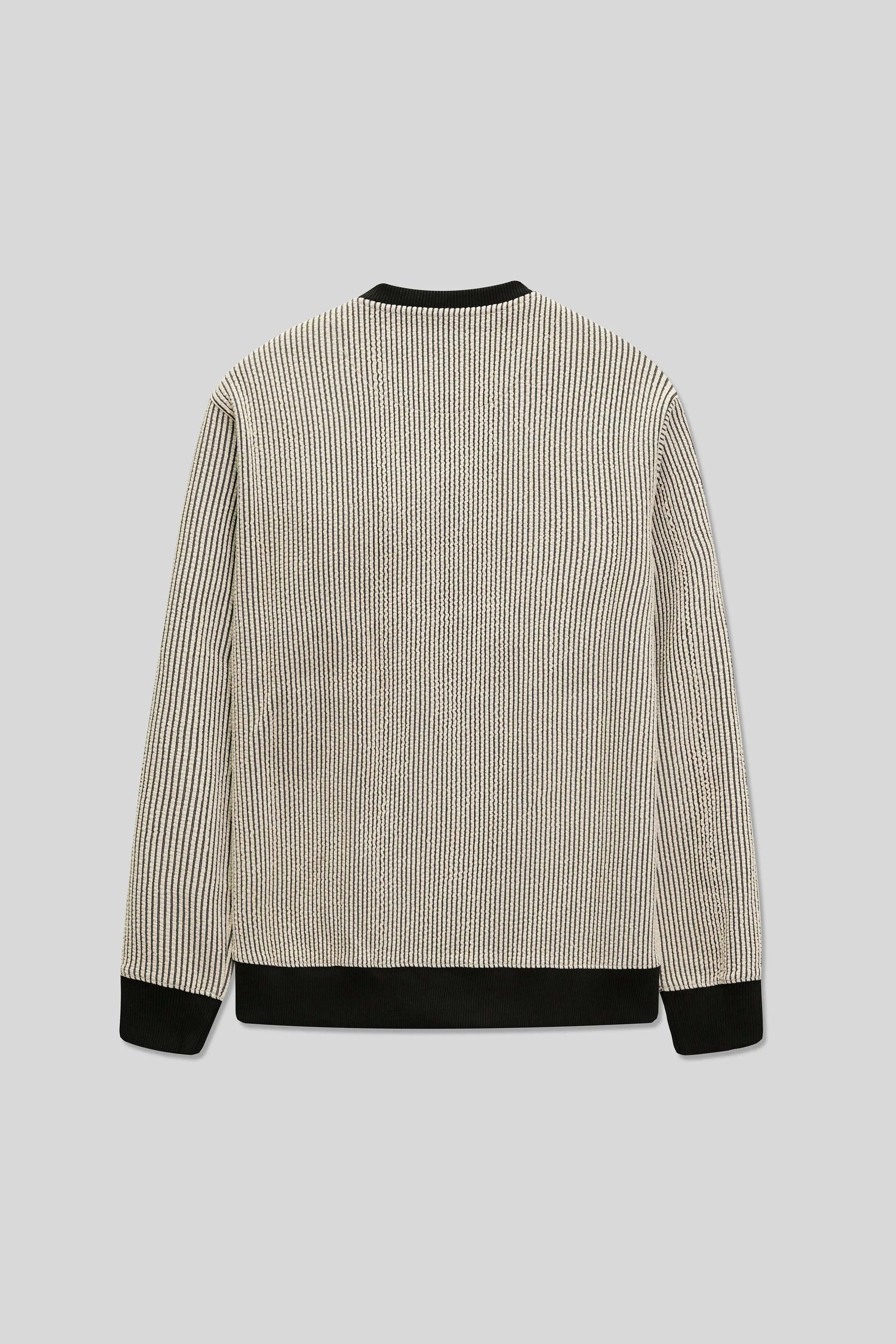 Back-facing view of Black and Blue Sweatshirt showing complete design