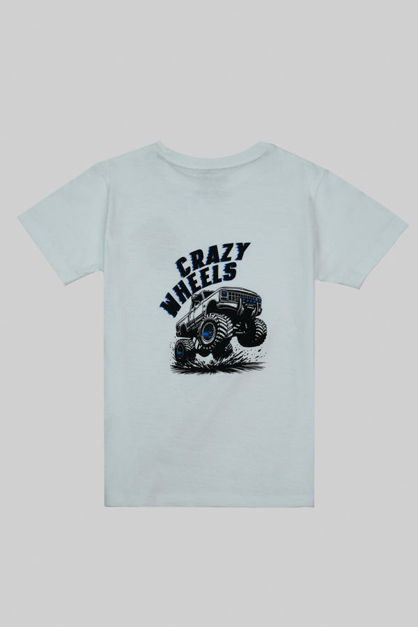Junior Kids Boys Tee- White