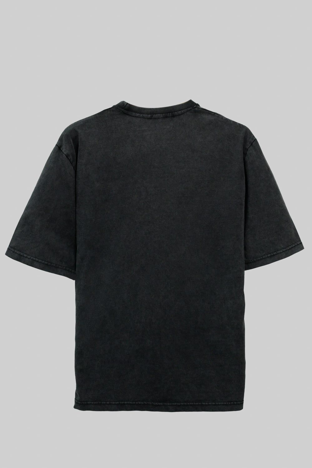 Round Neck Half Sleeves T-Shirt- Acid Wash
