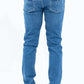 Back View of a blue jeans on a white background