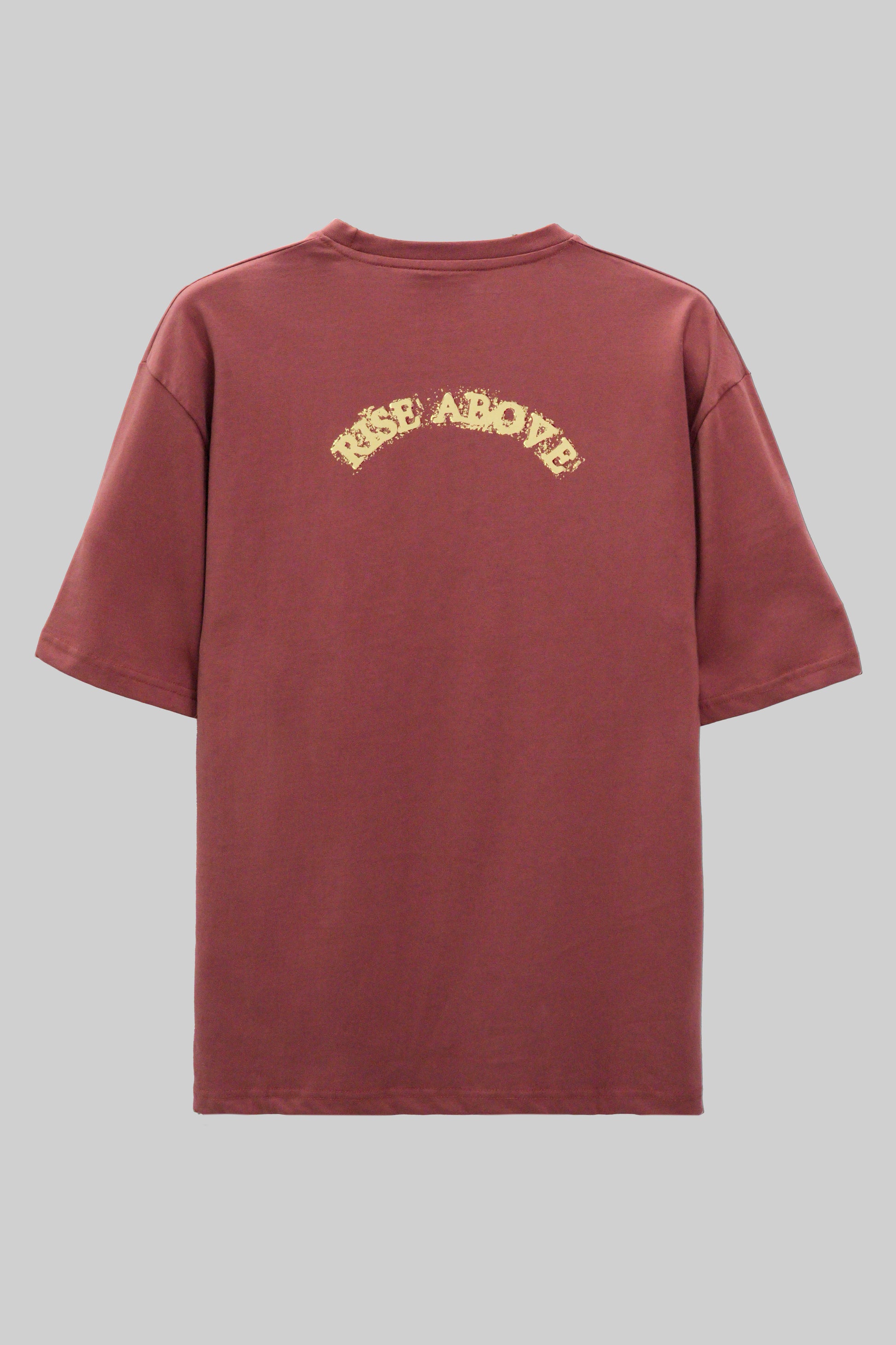 Round Neck Half Sleeves T-Shirt-Barn Red