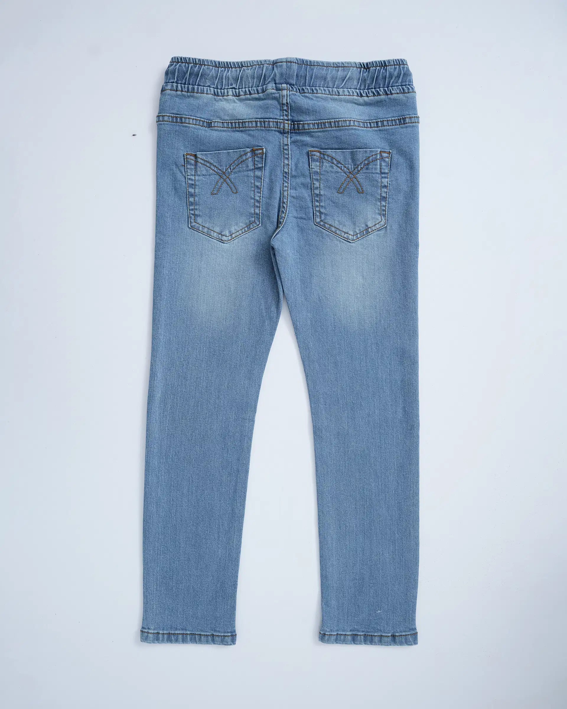 Back view of a straight fit jeans