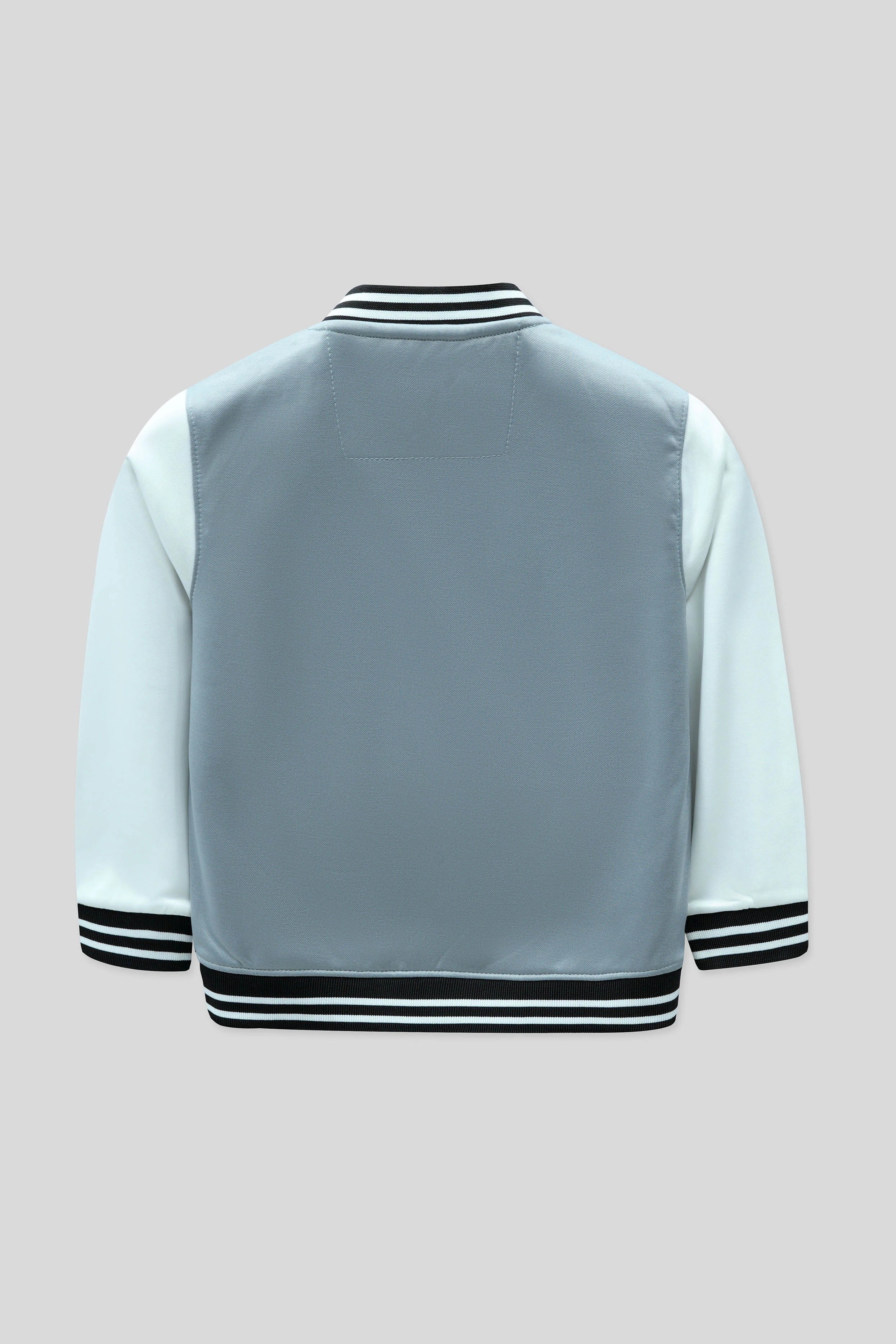 Back view of junior boys' baseball jacket