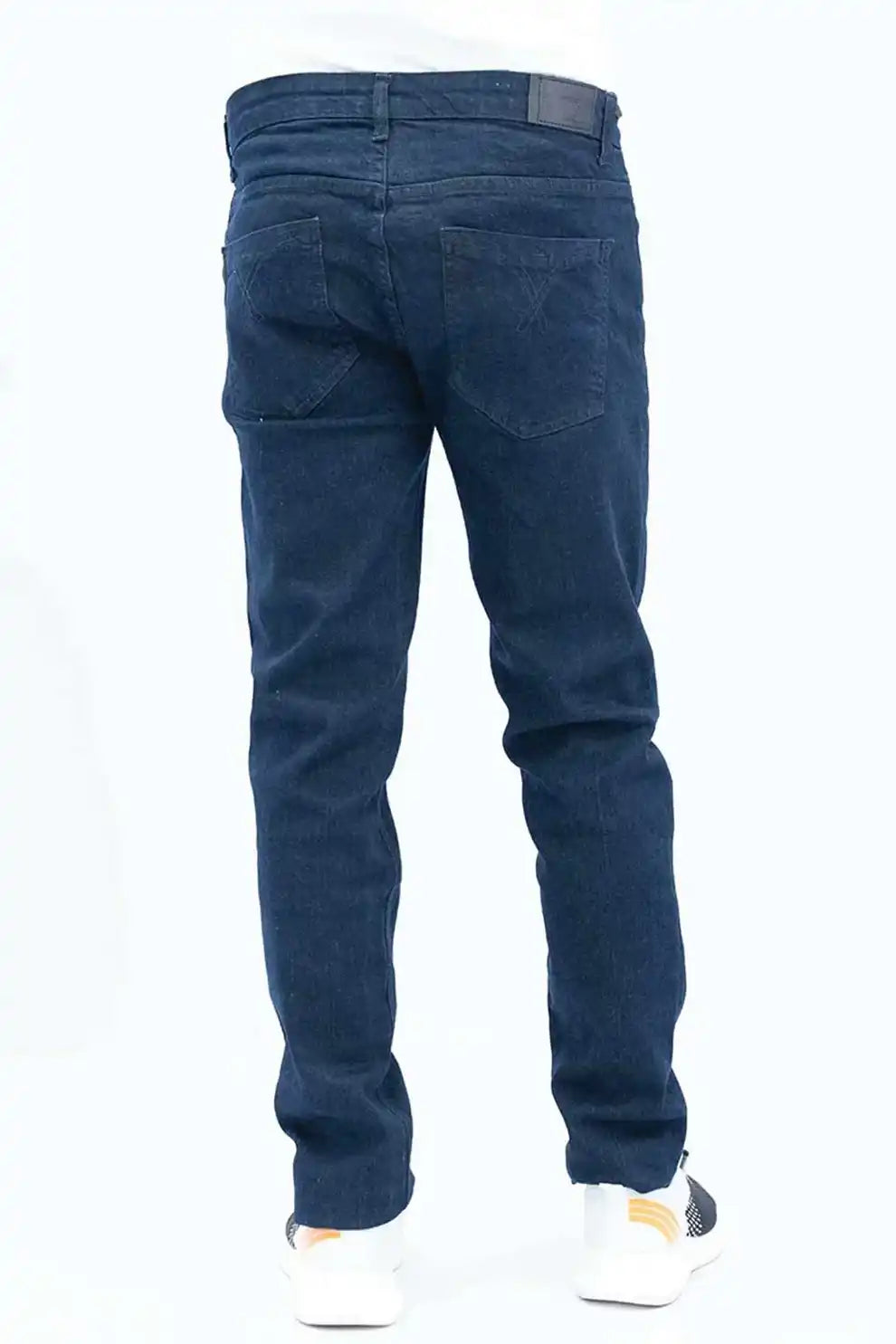 Back view of rinse wash jeans