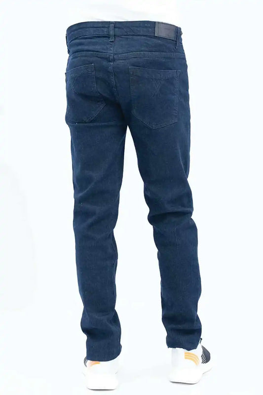 Back view of rinse wash jeans