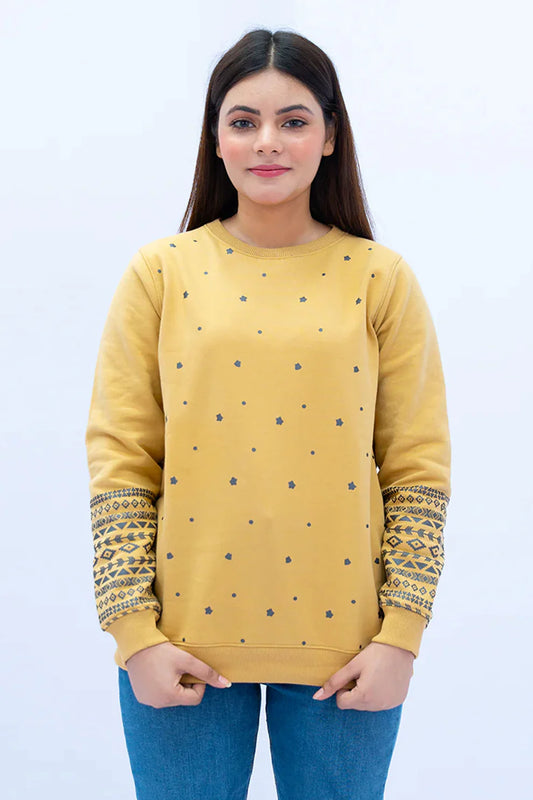 Women’s Beige Regular Fit Sweatshirt