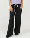 Women’s Black Striped Wide Leg Jeans
