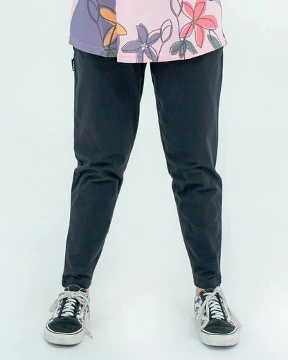 Black basic slouchy trousers