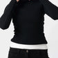 Black cardigan front view