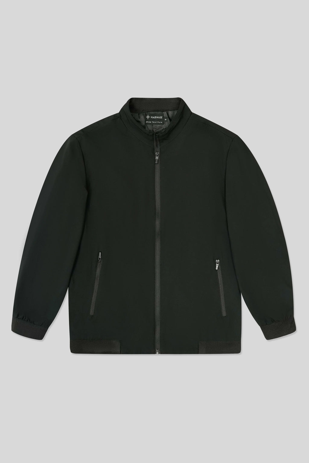 Black jacket on a light gray background