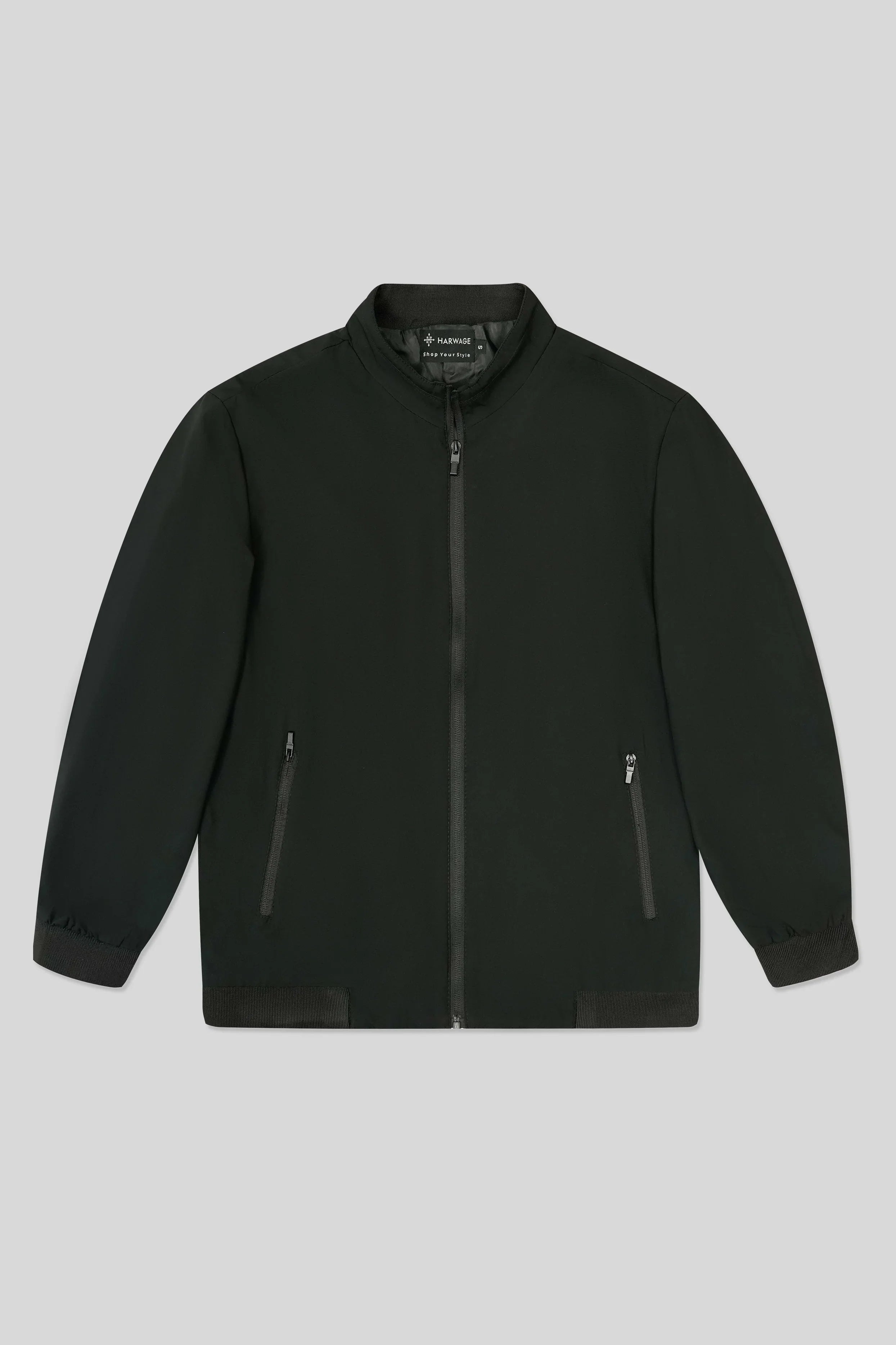 Black jacket on a light gray background