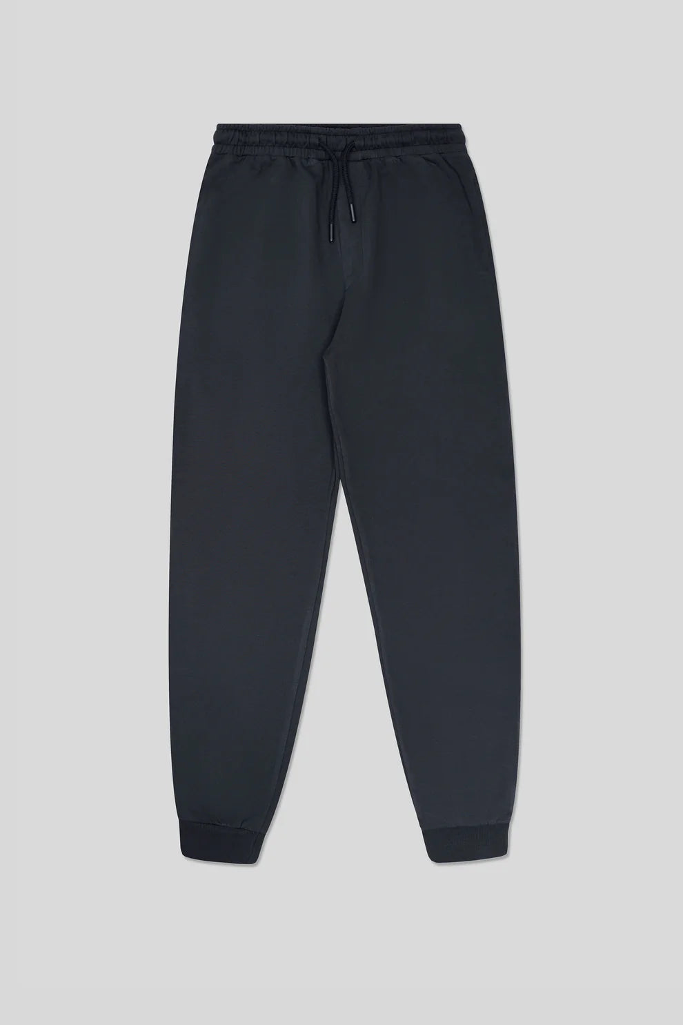 Black sweatpants on a light gray background