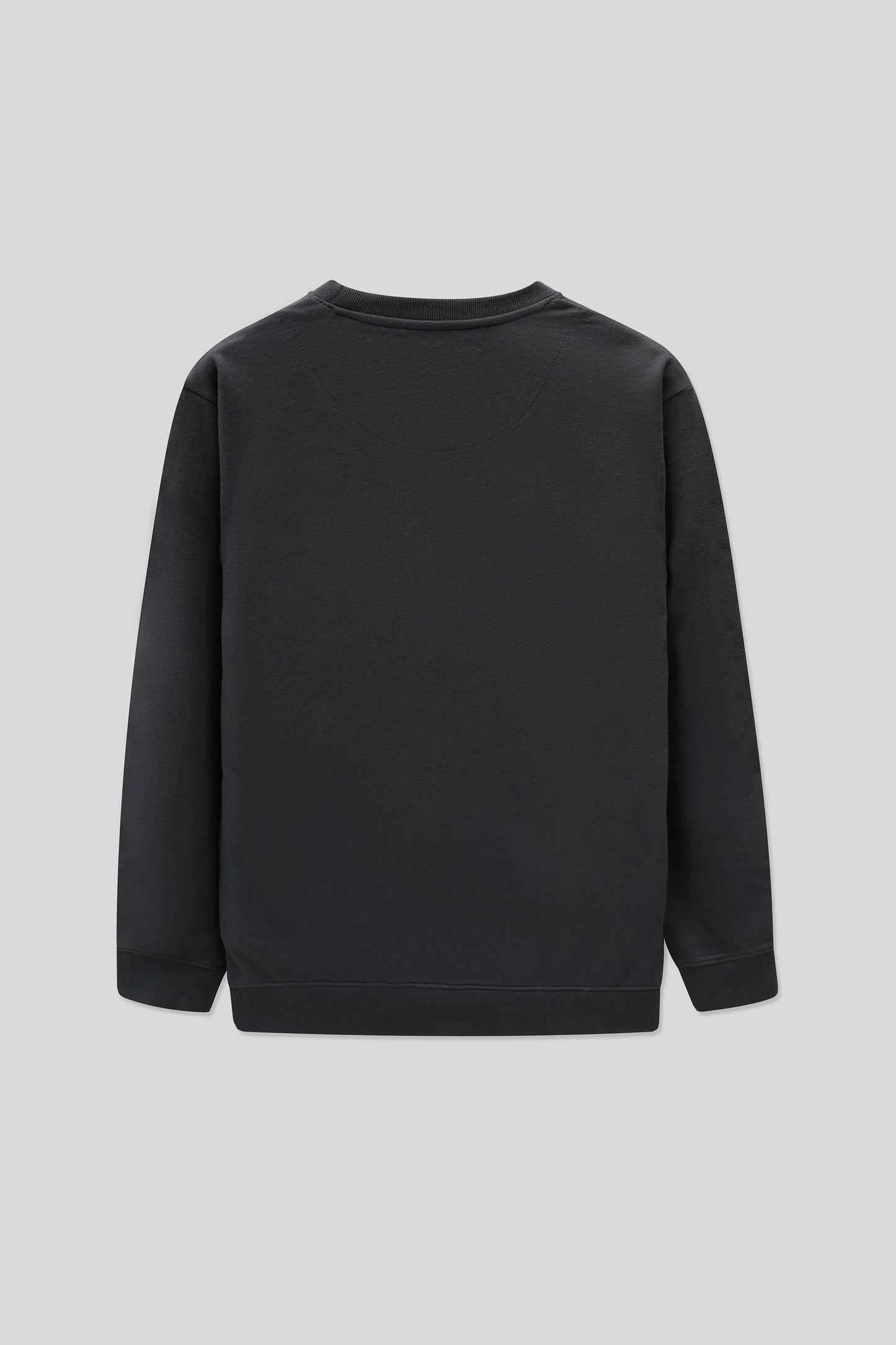 Black sweatshirt on a light gray background