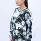 Black tie-dye sweatshirt side view