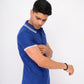 Men Contrast Tipping Polo Shirt - Blue