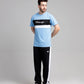 Men’s Blue Cut & Sew Two-Piece Set